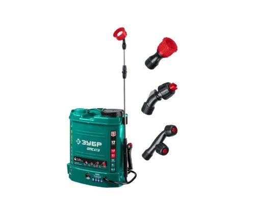 [Бензоинструмент] Опрыскиватель Зубр ОПС-12, аккумуляторный, ранцевый, 12л, зеленый