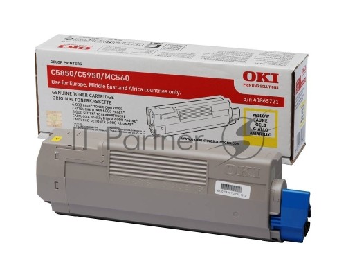 Картридж лазерный Oki C5850/5950/MC560 6K (yellow)
