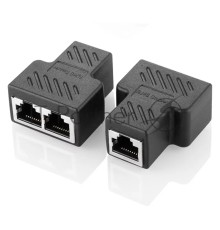 Переходник-разветвитель VCOM RJ-45 8P8C (F)<-->2 x 8P8C (F) ,FTP, ABS пластик, кат. 5eVCOM <CT252S>