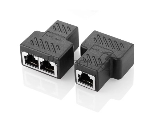 Переходник-разветвитель VCOM RJ-45 8P8C (F)<-->2 x 8P8C (F) ,FTP, ABS пластик, кат. 5eVCOM <CT252S>