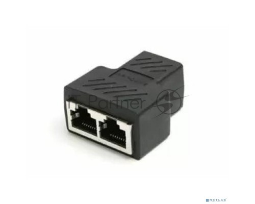 Переходник-разветвитель VCOM RJ-45 8P8C (F)<-->2 x 8P8C (F) ,FTP, ABS пластик, кат. 5eVCOM <CT252S>
