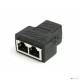 Переходник-разветвитель VCOM RJ-45 8P8C (F)<-->2 x 8P8C (F) ,FTP, ABS пластик, кат. 5eVCOM <CT252S>