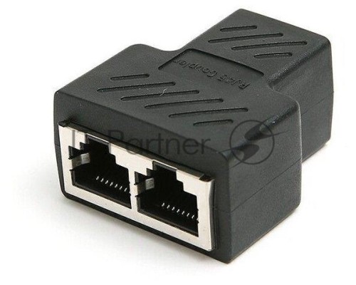 Переходник-разветвитель VCOM RJ-45 8P8C (F)<-->2 x 8P8C (F) ,FTP, ABS пластик, кат. 5eVCOM <CT252S>