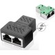 Переходник-разветвитель VCOM RJ-45 8P8C (F)<-->2 x 8P8C (F) ,FTP, ABS пластик, кат. 5eVCOM <CT252S>
