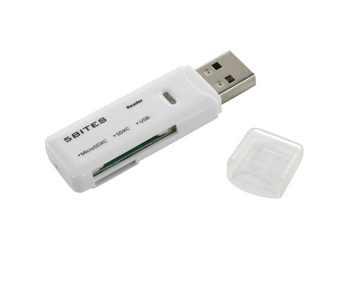 [кабели] 5bites Устройство ч/з карт памяти RE3-200WH USB3.0 / SD / TF / USB PLUG / WHITE