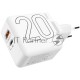 Сетевое зарядное устройство Lyambda LT22 20Вт c 2-мя выходами (PD+QC3.0)