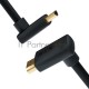Кабель GCR 1.0m HDMI 2.0, M верхний угол /M верхний угол, черный, HDR 4:2:2, Ultra HD, 4K 60 fps 60Hz/5K*30Hz, 3D, AUDIO, 18.0 Гбит/с, 28/28 AWG, GCR-52309