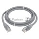 Патч-корд GCR прямой 2.0m LSZH UTP кат.6, серый, 24 AWG, литой без фиксатора, ethernet high speed, RJ45, T568B, GCR-52750