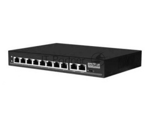 Коммутатор Passive PoE OSNOVO SW-21000/A(120W), 8*10/100 Base-T+ 2*10/100 Base-T Uplink, до 30W на порт