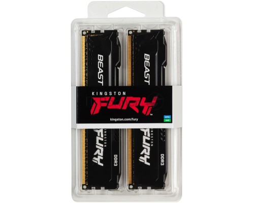 Оперативная память Kingston 8GB DDR3 1866MHz (2*4Gb) CL10 DIMM  FURY Beast Black