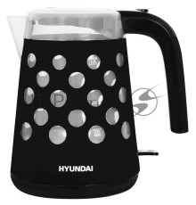 Чайник электрический Hyundai HYK-G2012 1.7л. 2200Вт черный/прозрачный (корпус: пластик)