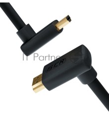 Кабель GCR 2.0m HDMI 2.0, M верхний угол /M верхний угол, черный, HDR 4:2:2, Ultra HD, 4K 60 fps 60Hz/5K*30Hz, 3D, AUDIO, 18.0 Гбит/с, 28/28 AWG, GCR-52310 GCR Кабель 2.0m HDMI 2.0, M верхний угол /M верхний угол, черный, HDR 4:2:2, Ultra HD, 4K 60 fps 6