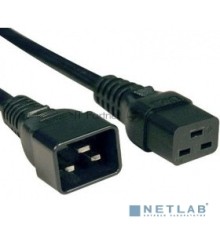 Кабель Hyperline PWC-IEC19-IEC20-0.5-BK кабель питания IEC 320 C19 - IEC 320 C20 (3x1.5), 16A, прямая вилка, 0.5м, цвет черный