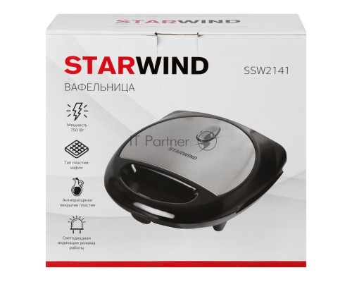 Вафельница Starwind SSW2141 750Вт черный