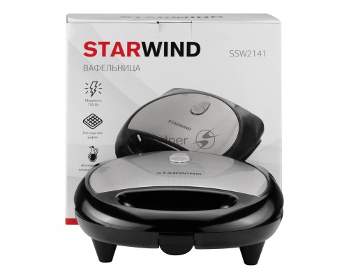 Вафельница Starwind SSW2141 750Вт черный