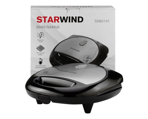Вафельница Starwind SSW2141 750Вт черный