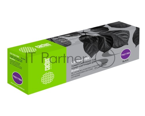 Картридж лазерный Cactus CS-TN217BK черный (3000стр.) для Brother HL3230/DCP3550/MFC3770