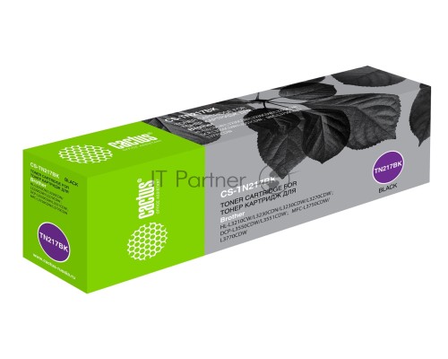 Картридж лазерный Cactus CS-TN217BK черный (3000стр.) для Brother HL3230/DCP3550/MFC3770