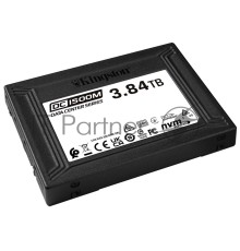 Твердотельный накопитель Kingston DC1500M, 3840GB, SSD, U.2, NVMe, PCIe 3.0 x4, 3D TLC, R/W 3100/2700MB/s, IOPs 480 000/210 000, 7000TBW, DWPD 1 (5 лет)