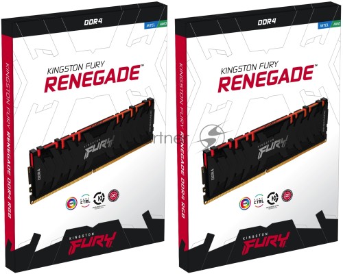 Память оперативная Kingston 32GB 3000MHz DDR4 CL15 DIMM (Kit of 4) FURY Renegade RGB