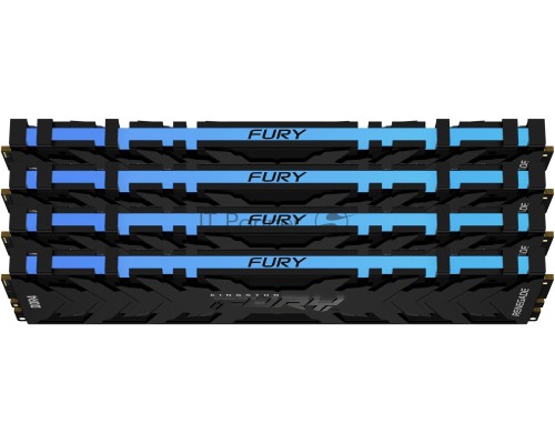Память оперативная Kingston 32GB 3000MHz DDR4 CL15 DIMM (Kit of 4) FURY Renegade RGB
