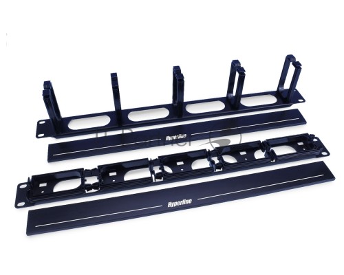 Кабельный организатор Hyperline CM-1U-5R-PL-COV с пластиковыми кольцами с крышкой, 19