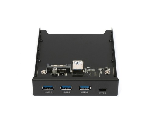 [Контроллер] Gembird Планка USB 3.0 на переднюю панель 3.5, 3 порта USB и 1 порт Type-C (FP3.5-USB3-3A1C)