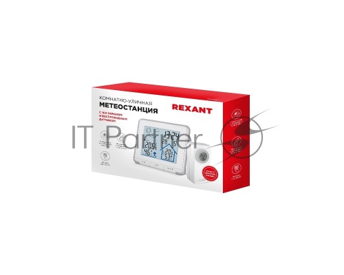 Метеостанция Rexant S637B с ЖК-экраном и беспроводным датчиком