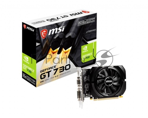 Видеокарта MSI N730K-2GD3/OCV5 NVIDIA GeForce GT 730 2Gb 64bit GDDR3 1006/1600 DVIx1 HDMIx1 CRTx1 HDCP Ret