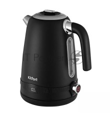 Чайник электрический Kitfort KT-6121-1 1.7л. 2200Вт черный (корпус: нержавеющая сталь/пластик)