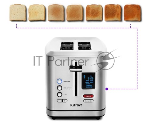 Тостер Kitfort KT-2049 950Вт серебристый