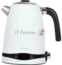Чайник электрический Kitfort KT-6121-2 1.7л. 2200Вт белый (корпус: нержавеющая сталь/пластик)