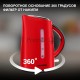 Чайник электрический Hyundai HYK-P3024 1.7л. 2200Вт красный/черный (корпус: пластик)