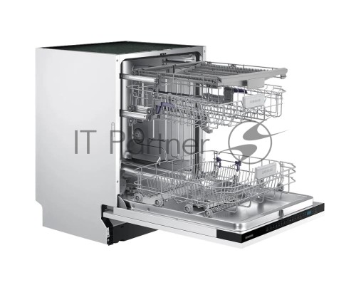 Встраиваемая посудомоечная машина Samsung DW60M6050BB/WT, ширина 60 см, 14 комплектов посуды, сенсорное управление, 7 программ, аква-стоп, датчик протечки