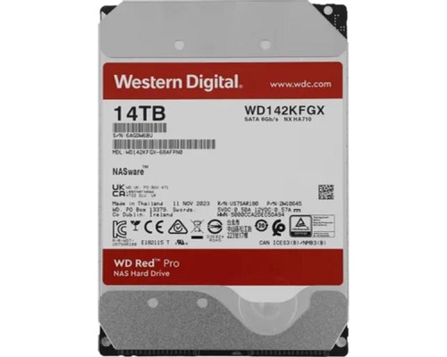 [Жесткий диск] 14TB WD Red Pro (WD142KFGX) {Serial ATA III, 7200- rpm, 512Mb, 3.5