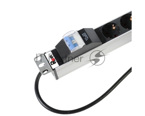 Верт блок розет Rem-16 с авт 16А 10 Shuko 10IEC60320 C19 16A алюм 33-38U 3м