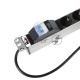 Верт блок розет Rem-16 с авт 16А 10 Shuko 10IEC60320 C19 16A алюм 33-38U 3м