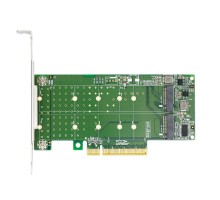 Lr-Link LRNV95N8 PCIe x8 to 2-Port M.2 NVMe Adapter, Supports 2*M.2 NVMe SSD for 2230, 2242, 2260,2280 and 22110mm