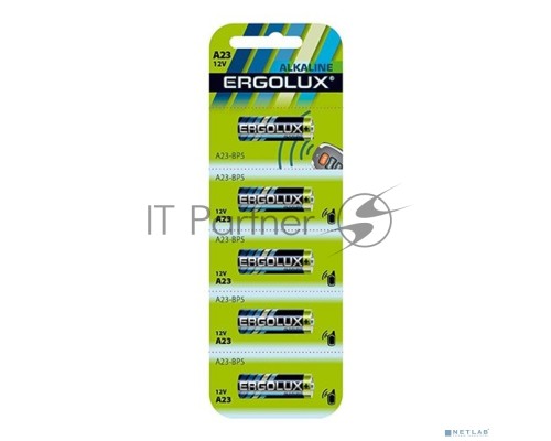 Батарейки Ergolux LR23A BL-5 (A23-BP5,12В) (5 шт. в уп-ке)