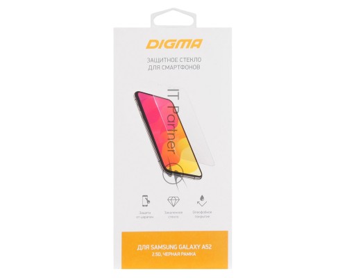 Защитное стекло для экрана Digma для Samsung Galaxy A52 2.5D 1шт. (DGG2SAA52A)