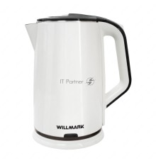 Чайник электрический Willmark WEK-2012PS (2.0л, двойные стенки, эффект термоса, пов. на 360 град., 2000Вт (Белый)