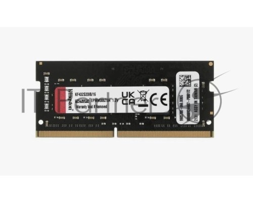 Оперативная память Kingston 16GB DDR4 3200MHz (1x16GB ), SODIMM, non-ECC, RTL