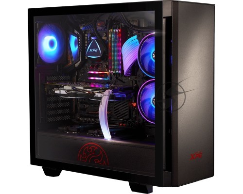 Компьютерный корпус XPG INVADER-BLACKCOLOR BOXWORLDWIDE (ATX, подсветка ARGB, 2  вентилятора 120мм, стеклянная боковая панель, черный)