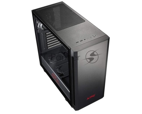 Компьютерный корпус XPG INVADER-BLACKCOLOR BOXWORLDWIDE (ATX, подсветка ARGB, 2  вентилятора 120мм, стеклянная боковая панель, черный)