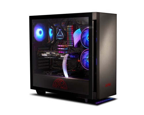 Компьютерный корпус XPG INVADER-BLACKCOLOR BOXWORLDWIDE (ATX, подсветка ARGB, 2  вентилятора 120мм, стеклянная боковая панель, черный)
