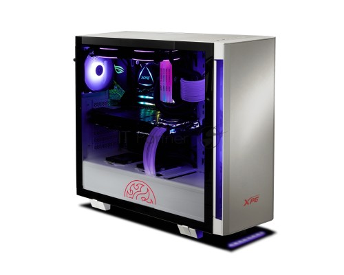 Компьютерный корпус XPG INVADER-BLACKCOLOR BOXWORLDWIDE (ATX, подсветка ARGB, 2  вентилятора 120мм, стеклянная боковая панель, черный)