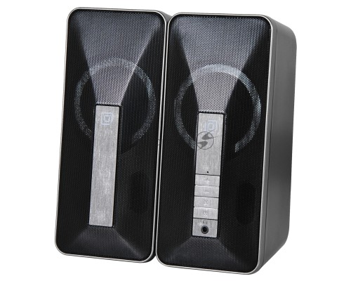 Колонки Oklick OK-130 2.0 черный BT портативные