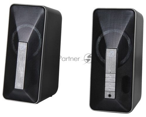 Колонки Oklick OK-130 2.0 черный BT портативные