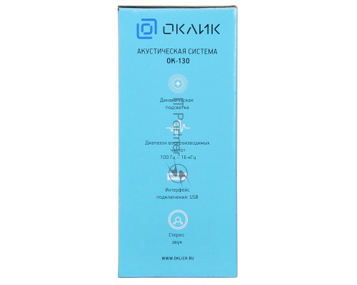 Колонки Oklick OK-130 2.0 черный BT портативные