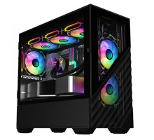 1STPLAYER DK D7 Black / mATX / 3x120mm LED fans / D7-BK-3F1